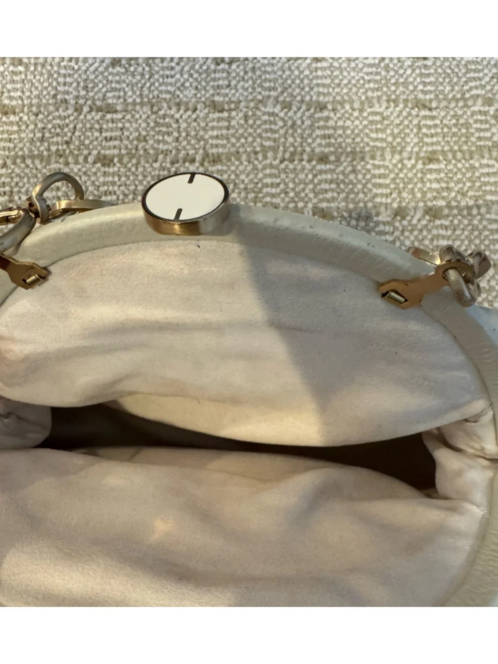 Cult Gaia Anna Cream Leather Shoulder Bag - Picture 6 of 7